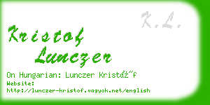 kristof lunczer business card